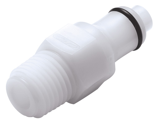 PLCD24004 - Stecker Acetal mit konischem AG 1/4" NPT mit Absperrung