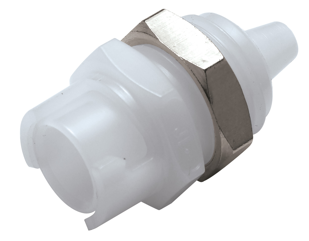 SMFPMD02 - Submini.-Kupplung Acetal, Schott mit 3,2 mm Schlauchtülle mit Absperrung
