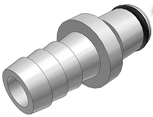 LC22006 - Stecker MS-VC mit Schlauchtülle 9,5 mm ohne Absperrung