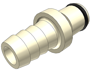 PLC2200612 - Stecker PP mit Schlauchtülle 9,5 mm ohne Absperrung