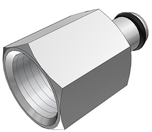 MC2604 - Stecker MS-VC mit konischem IG 1/4" NPT ohne Absperrung