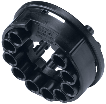 TFB1001 TFB1001 - Zehnfachverb. Kupplung Nylon mit 1,6 mm Acetal Kuppl. Einsätzen ohne Absperrung
