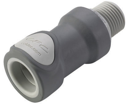 NS6D10008V - Kupplung PP mit konischem AG 1/2" NPT mit Absperrung, Non-Spill, FKM-Dichtung