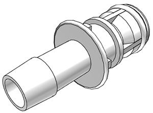 MPC22004TM MPC22004TM - Stecker ABS mit Schlauchtülle 6,4 mm Schlauch ID, Silikon-O-Ring Kl.VI