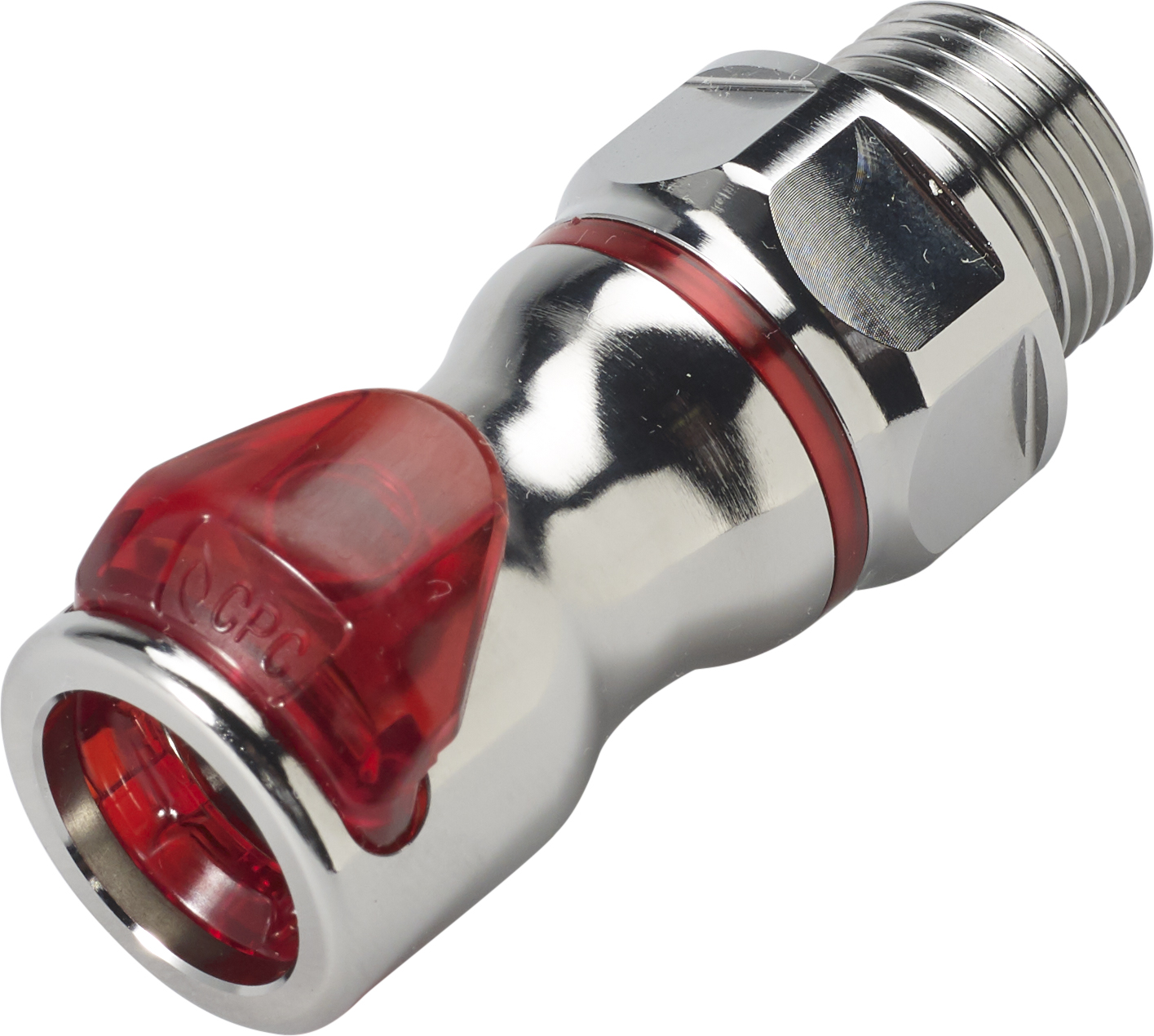 LQ6D31008RED - Kupplung MS-VC mit AG 1/2" BSPP mit Absperrung, rot, Non-Spill