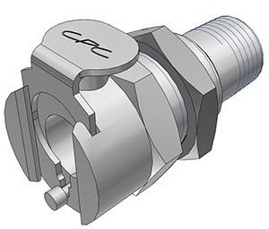 MCD1502 - Kupplung MS-VC Schott mit konischem AG 1/8" NPT mit Absperrung