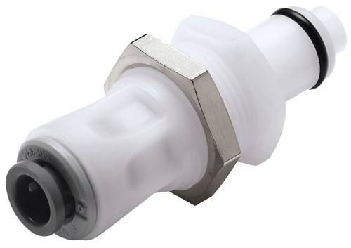 PLCD41004 - Stecker Acetal Schott/JG Steckanschluss 6,4 mm mit Absperrung