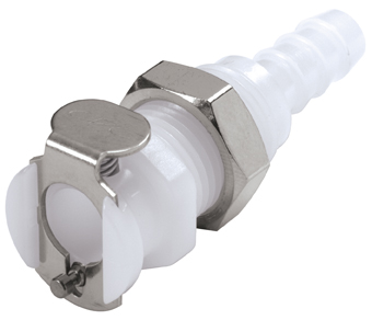 PMC1604 - Kupplung Acetal Schott mit Schlauchtülle 6,4 mm ohne Absperrung