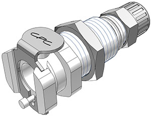 PMCD1204 - Kupplung Acetal Schott/Klemmverschraub. 6,4 x 4,3 mm mit Absperrung