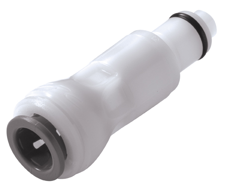 24900 24900 - Stecker Acetal mit JG Steckanschluss 9,5 mm mit Absperrung, NSF (PLCD29006 NSF)