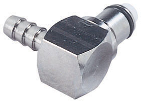 70400 70400 - Stecker MS-VC mit Winkel-Schlauchtülle 6,4 mm mit Absperrung, NSF (LCD23004 NSF)